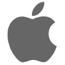 The logo of the site apple.com